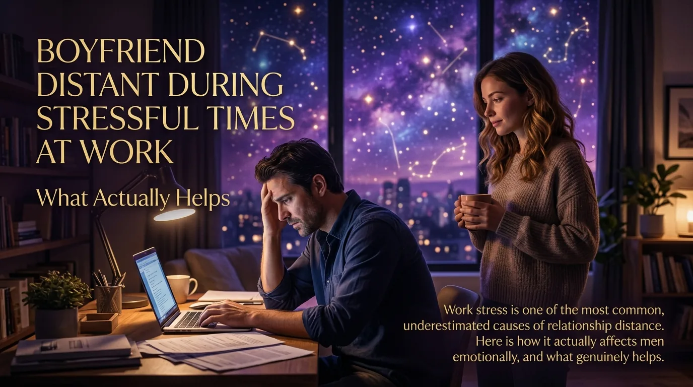 Boyfriend distant because of work stress