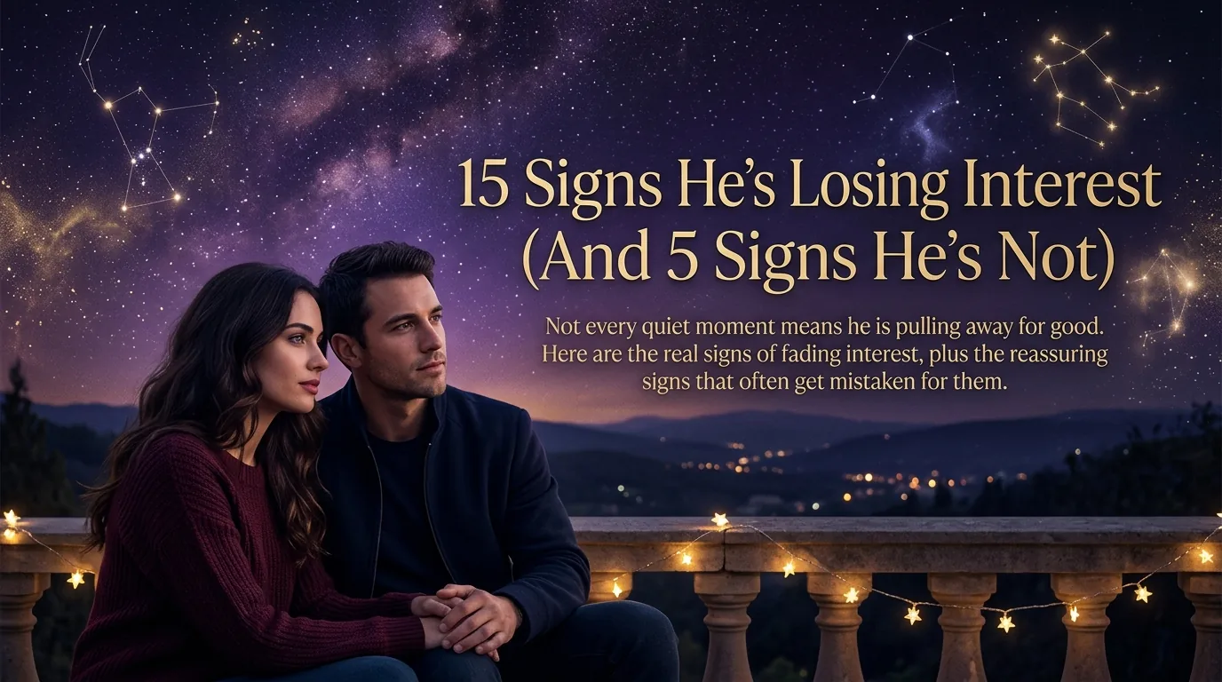 Signs he's losing interest