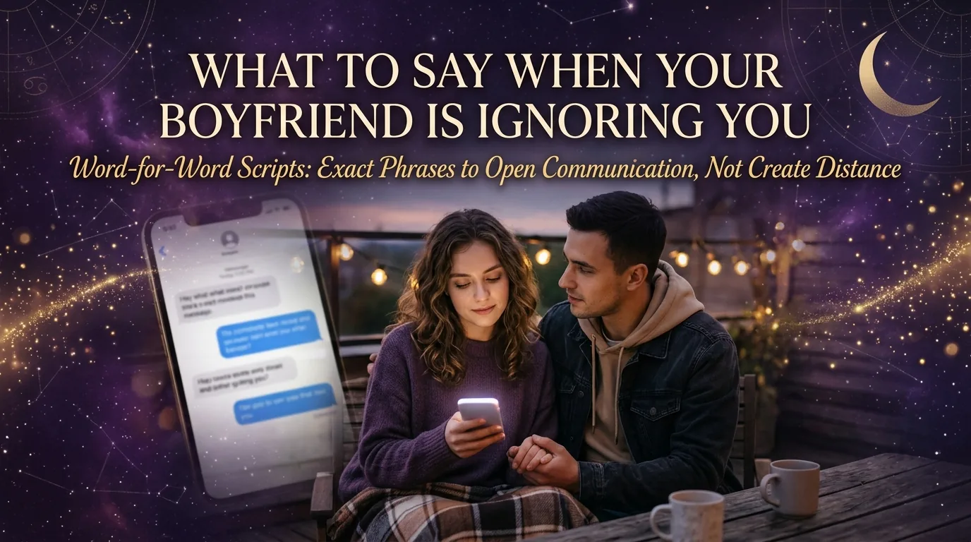 What to say when boyfriend is ignoring you